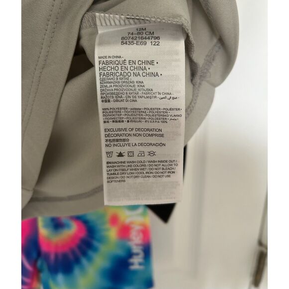 NWT Hurley 2 Piece Swim Set Size 12 Months Rashguard and Shorts Mulitcolor - Picture 4 of 7